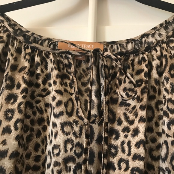 Ellen Tracy Animal Print Top Size Small - Picture 3 of 4